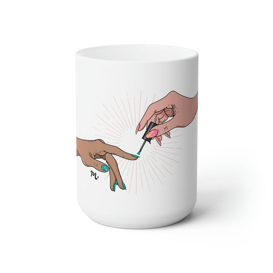 The Creation of Manicure Ceramic Coffee Mug 15oz